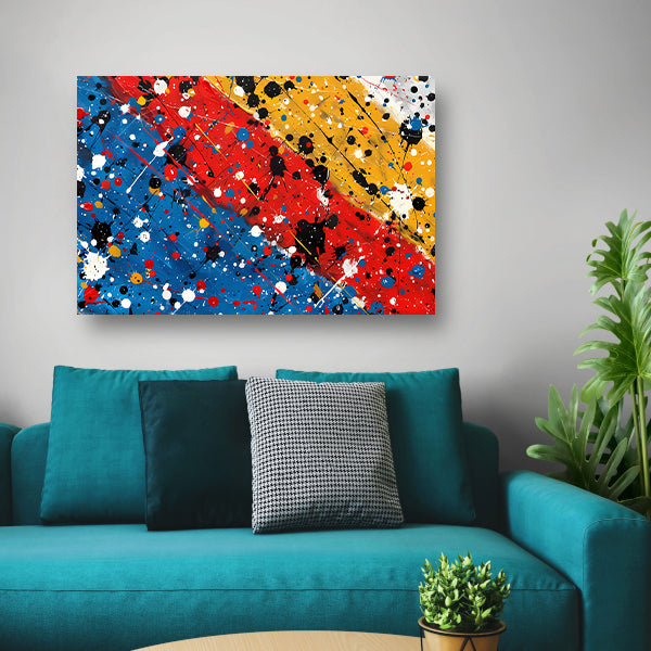 Abstract blokken compositie canvas