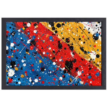 Abstract blokken compositie canvas met baklijst