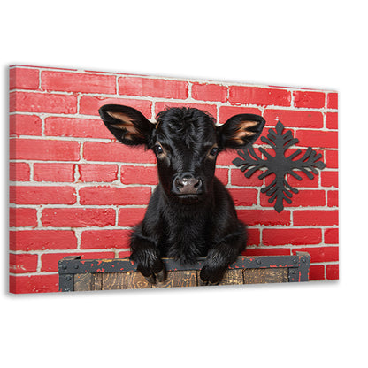 Minimalistisch Kalf op Crate canvas
