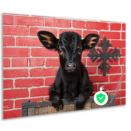 Minimalistisch Kalf op Crate poster