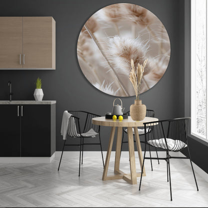 Close-up van Beige Graspluimen forex muurcirkel