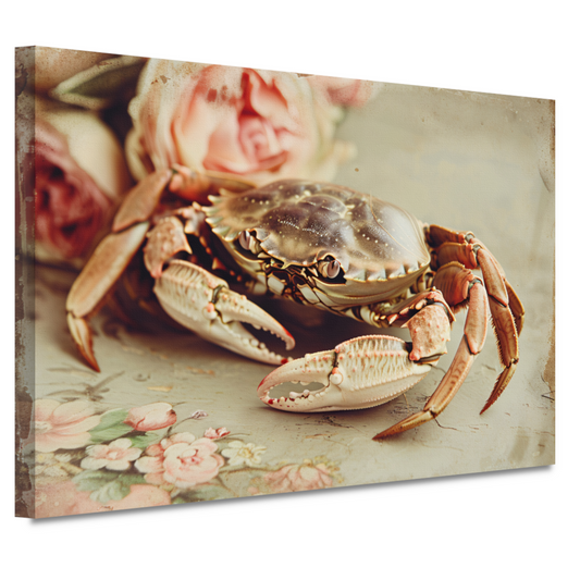 Stilleven met krab canvas