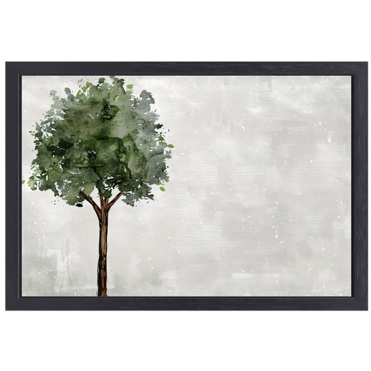 Eenzame boom abstracte kunst canvas met baklijst