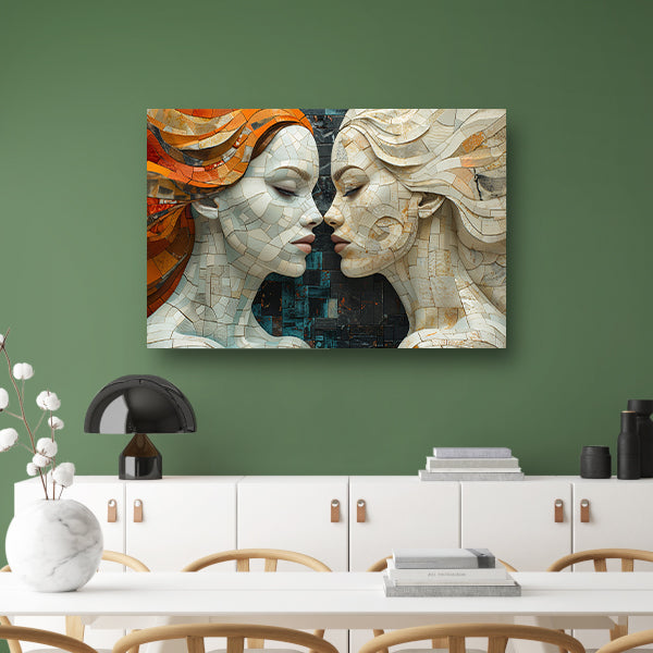 Gezichten van Mozaïek in Harmonische Symmetrie acrylglas