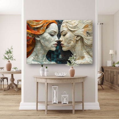 Gezichten van Mozaïek in Harmonische Symmetrie acrylglas