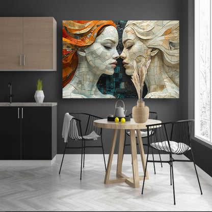 Gezichten van Mozaïek in Harmonische Symmetrie acrylglas