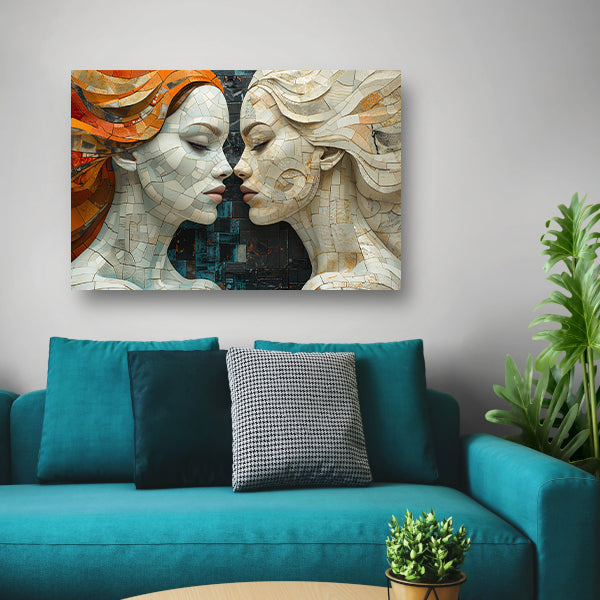 Gezichten van Mozaïek in Harmonische Symmetrie acrylglas