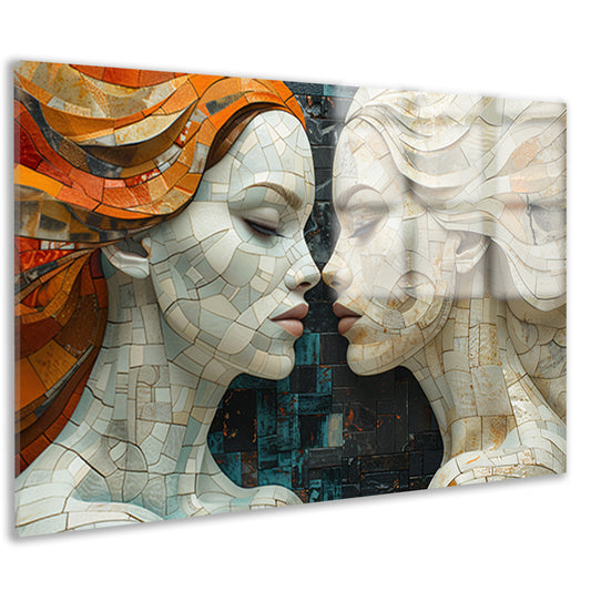 Gezichten van Mozaïek in Harmonische Symmetrie acrylglas
