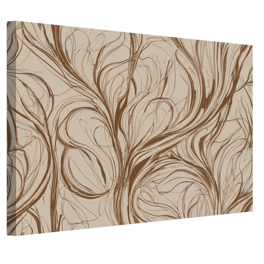Bruine Sepia Abstracte Harmonie canvas