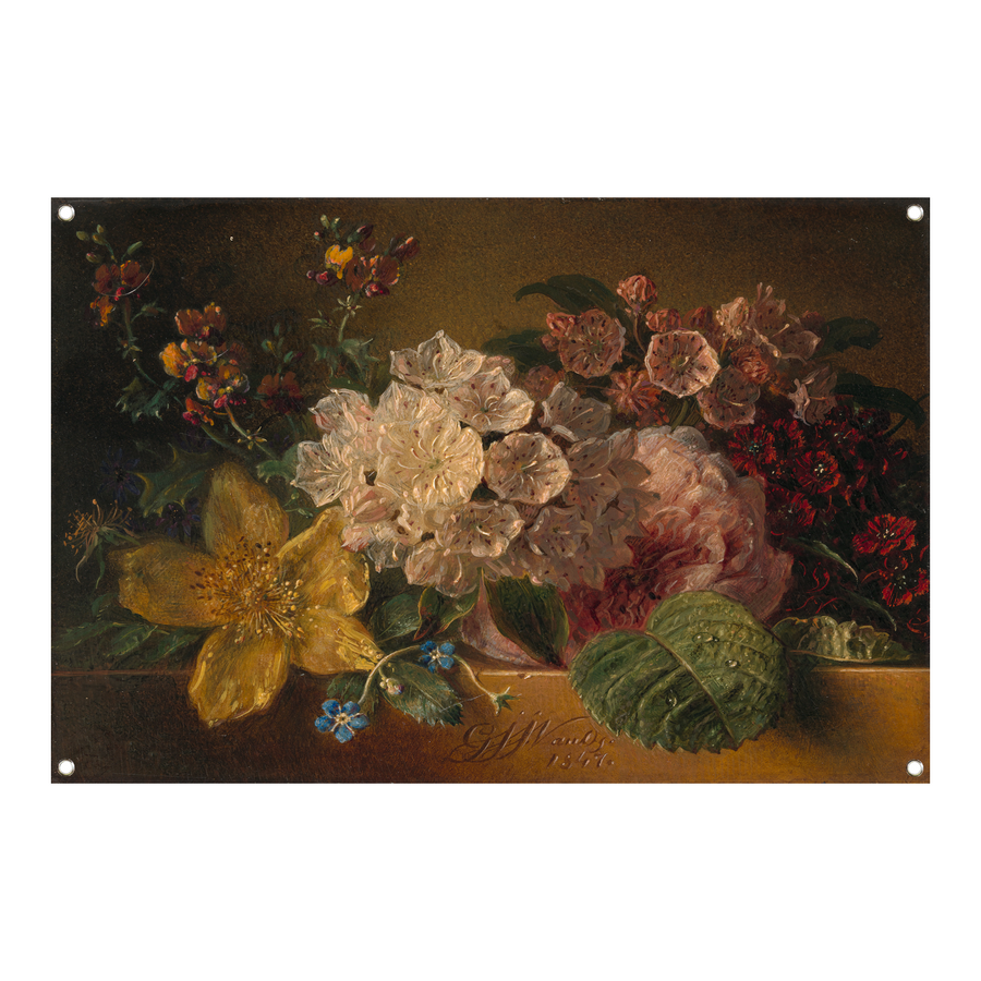 Stilleven met bloemen - Georgius Jacobus Johannes van Os tuinposter