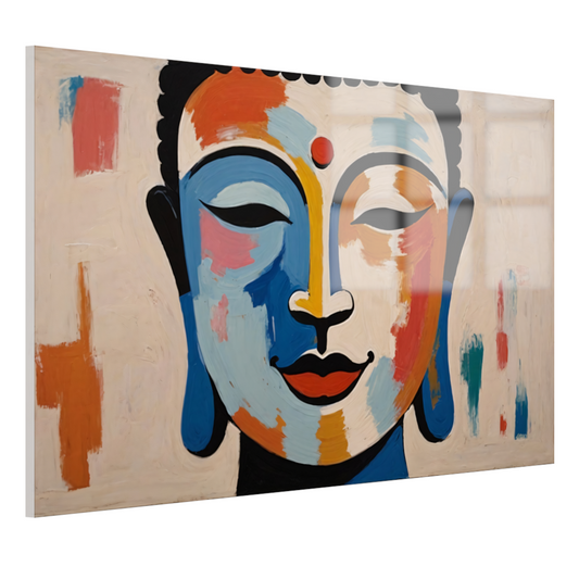 Serene Boeddha in Moderne Kleurenpracht acrylglas