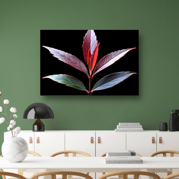 Minimalistisch Blad Zwart-Wit poster