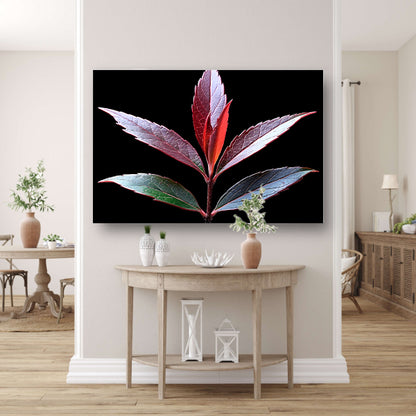 Minimalistisch Blad Zwart-Wit poster