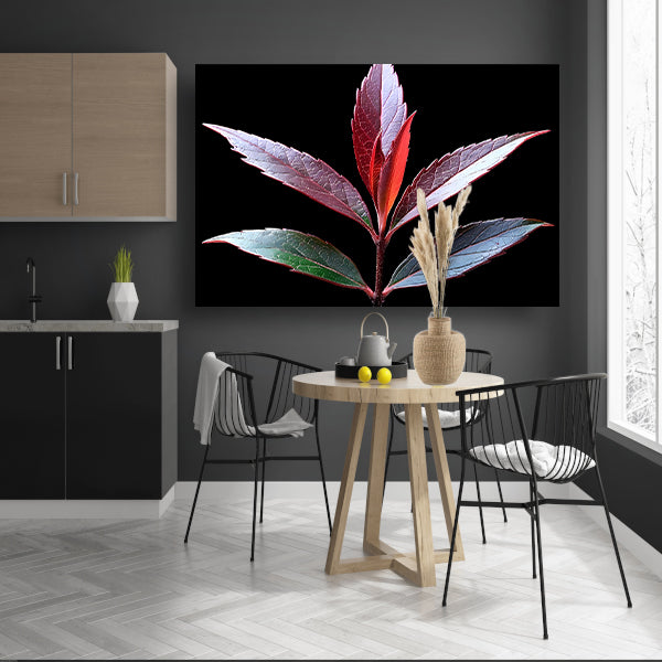 Minimalistisch Blad Zwart-Wit poster