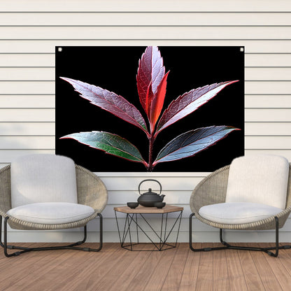 Minimalistisch Blad Zwart-Wit tuinposter