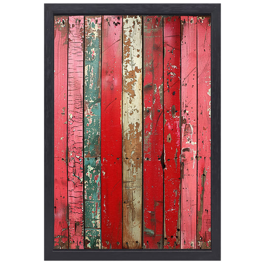 Abstract  met Verweerde Houten Planken canvas met baklijst
