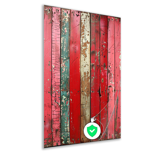 Abstract  met Verweerde Houten Planken poster