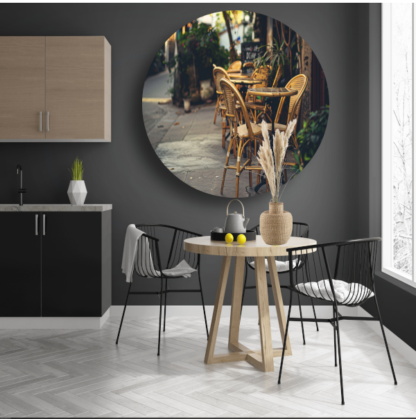 Minimalistische terrasstoelen forex muurcirkel