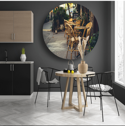 Minimalistische terrasstoelen forex muurcirkel