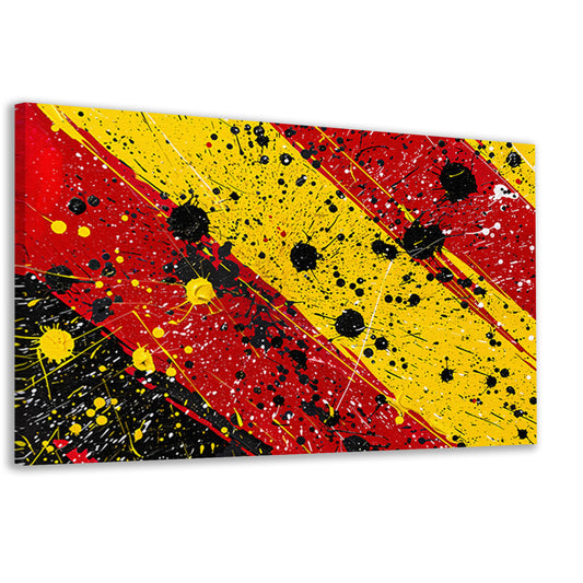 Abstracte dynamische kunst met kleurrijke spetters canvas