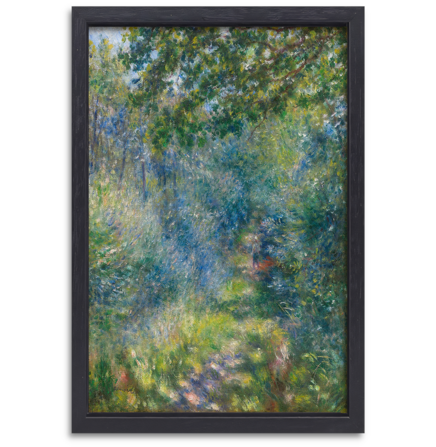 Pad in het bos - Pierre-Auguste Renoir canvas met baklijst