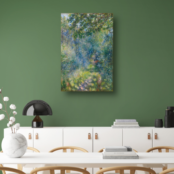 Pad in het bos - Pierre-Auguste Renoir canvas met baklijst