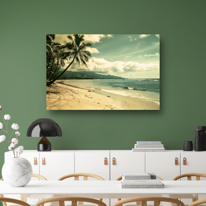 Impressionistisch Strandgezicht met Palmbomen acrylglas