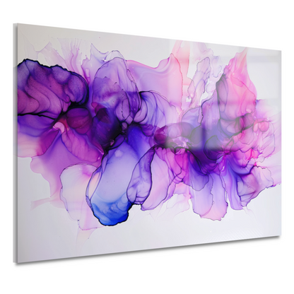 Abstracte Werveling van Paars en Blauw acrylglas