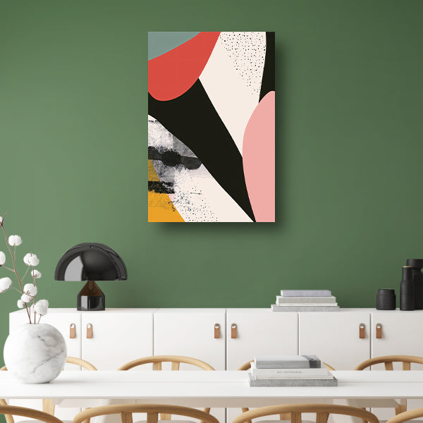 Abstract Vormen in Levendige Kleuren canvas met baklijst