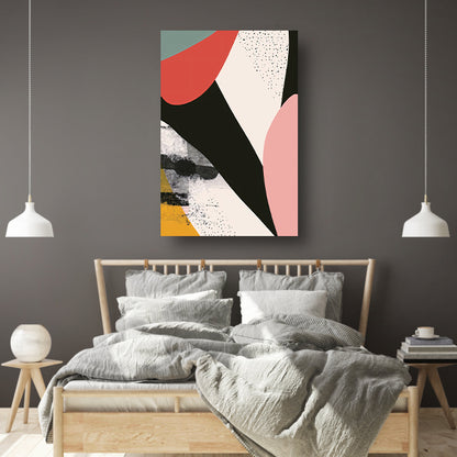 Abstract Vormen in Levendige Kleuren canvas met baklijst