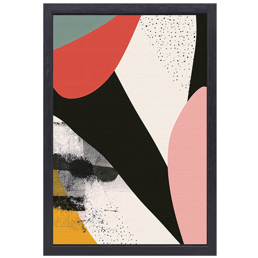 Abstract Vormen in Levendige Kleuren canvas met baklijst