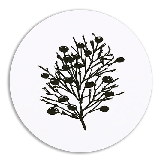 Abstracte zwart-witte natuur silhouetten forex muurcirkel