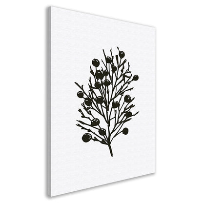 Abstracte zwart-witte natuur silhouetten canvas