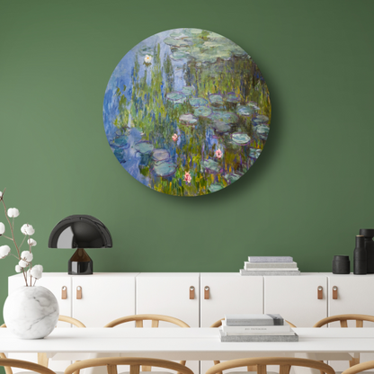 Waterlelies - Claude Monet aluminium muurcirkel