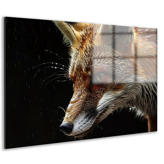 Vossenblik in de Regen acrylglas