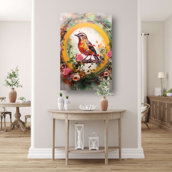 Minimalistische vogel in cirkel Acrylglas