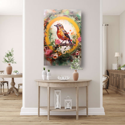 Minimalistische vogel in cirkel Acrylglas