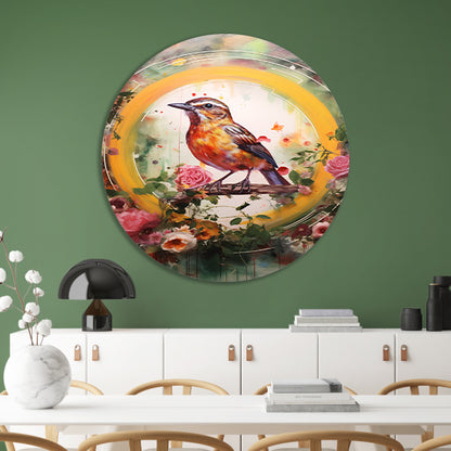 Minimalistische vogel in cirkel forex muurcirkel