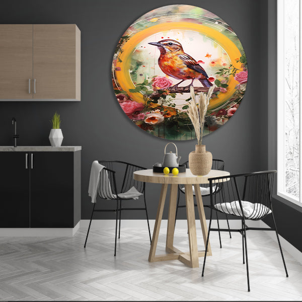 Minimalistische vogel in cirkel forex muurcirkel