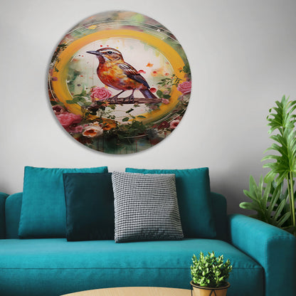 Minimalistische vogel in cirkel forex muurcirkel