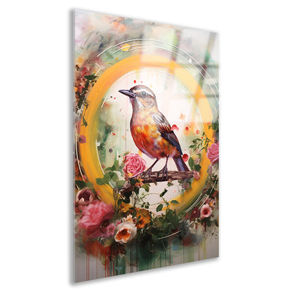 Minimalistische vogel in cirkel Acrylglas