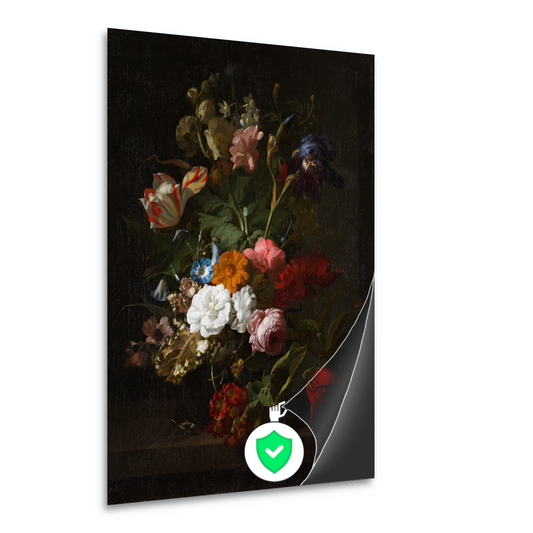 Vaas met bloemen - Rachel Ruysch poster