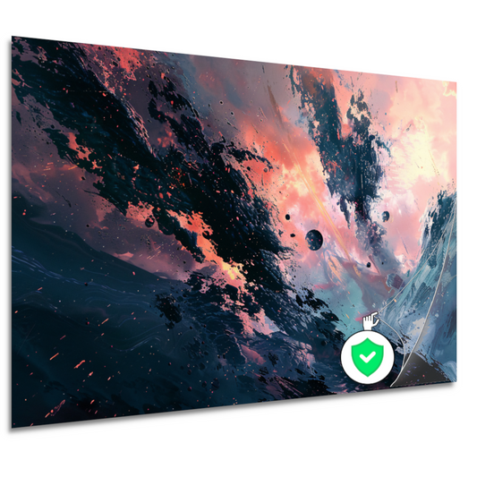 Explosieve Kosmische Dans in Kleur poster