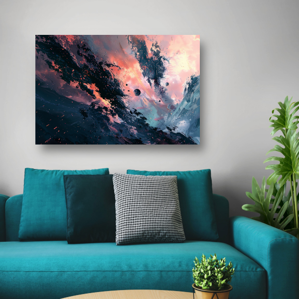 Explosieve Kosmische Dans in Kleur acrylglas