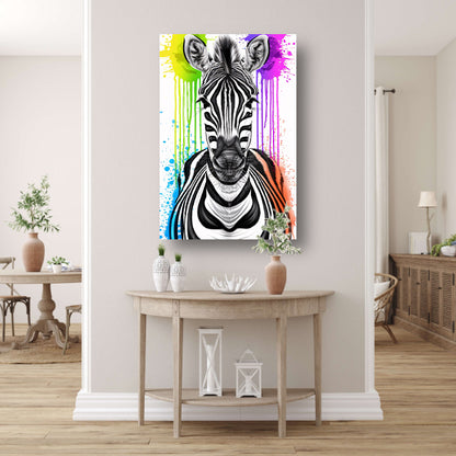 Kleurrijke Zebra Street Art Print poster