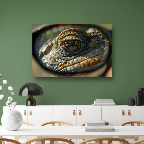 Close-up van Reptielenoog canvas