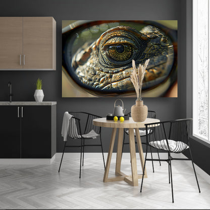 Close-up van Reptielenoog canvas