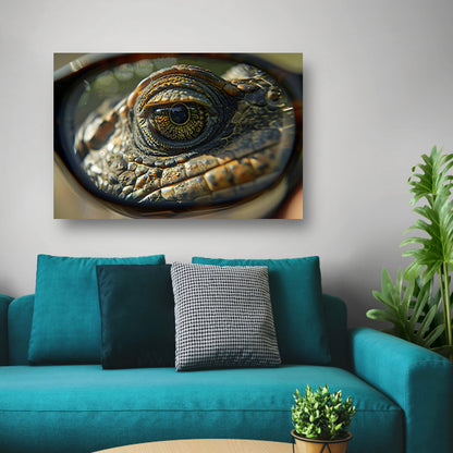 Close-up van Reptielenoog canvas