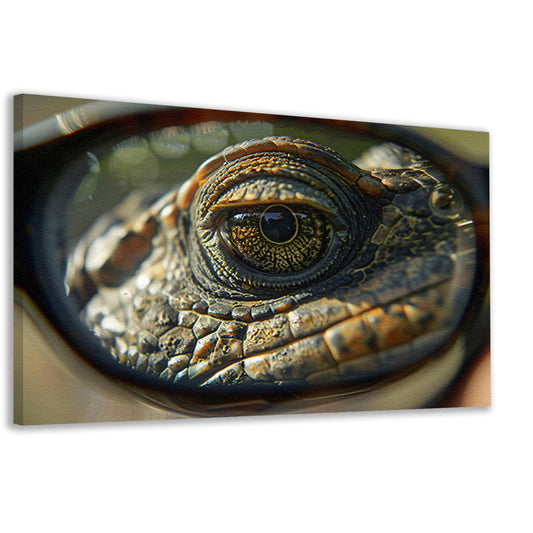 Close-up van Reptielenoog canvas