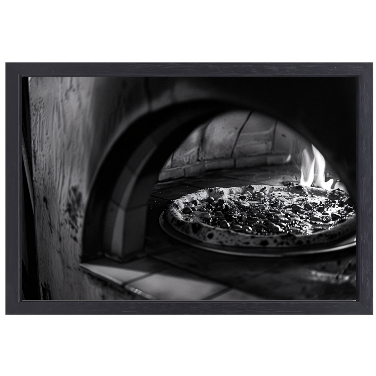 Tijd voor pizza canvas met baklijst